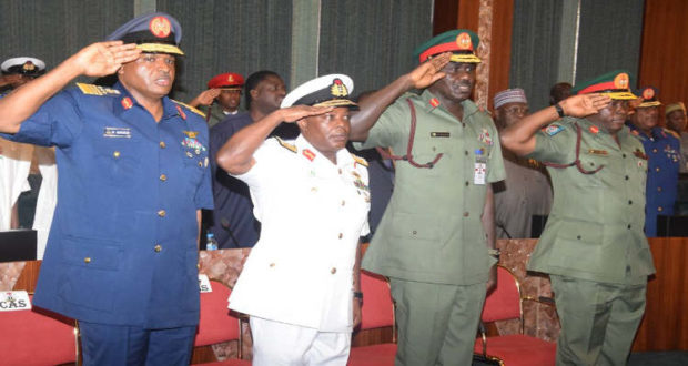 Insurgency : Service Chiefs arrive in Maiduguri in line with Osinbajo’s order