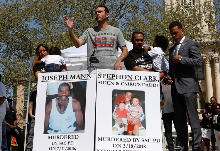 Rising tension at protests over killing of black man in California