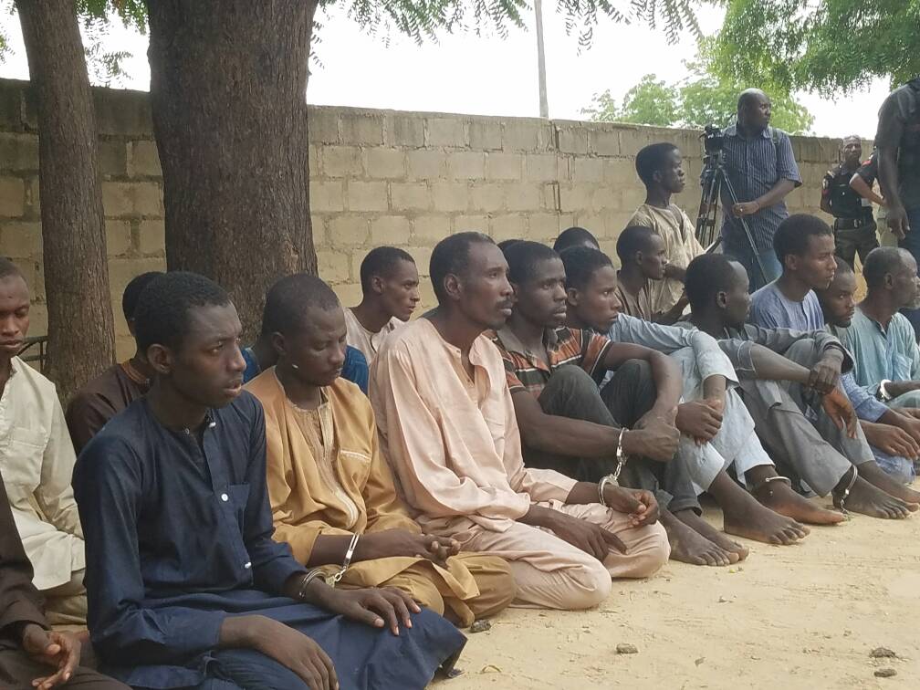 Police parade suspected abductors of Chibok Schoolgirls in Borno