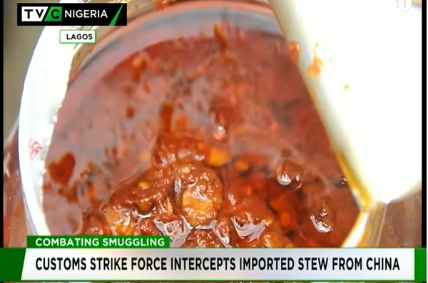Video: Customs strike force intercepts imported stew from China