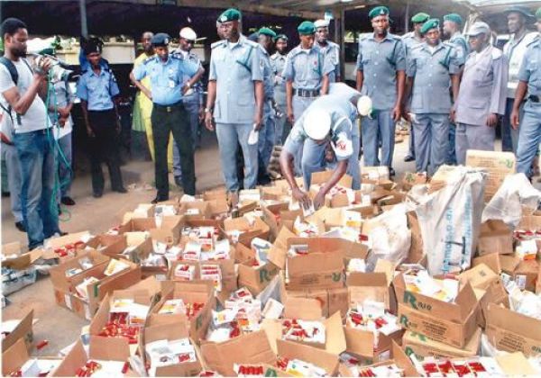 Contraband seizure: customs strike force impounds illegal imports in Zone C