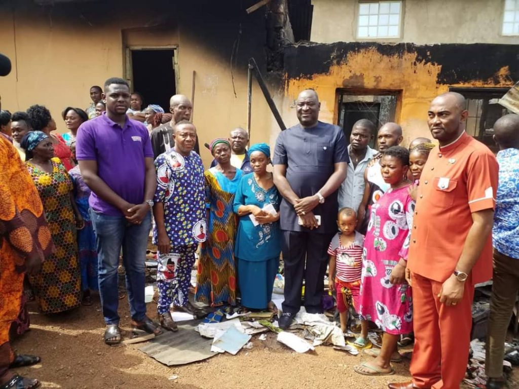 Ugwuanyi donates N6m to Christmas day fire disaster victims