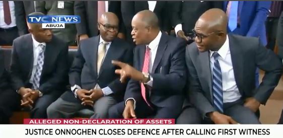 Suspended CJN, Onnoghen closes defense after calling first witness at the CCT
