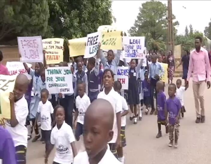School pupils stage peaceful march in Jos to mark Leah Sharibu’s 16th birthday