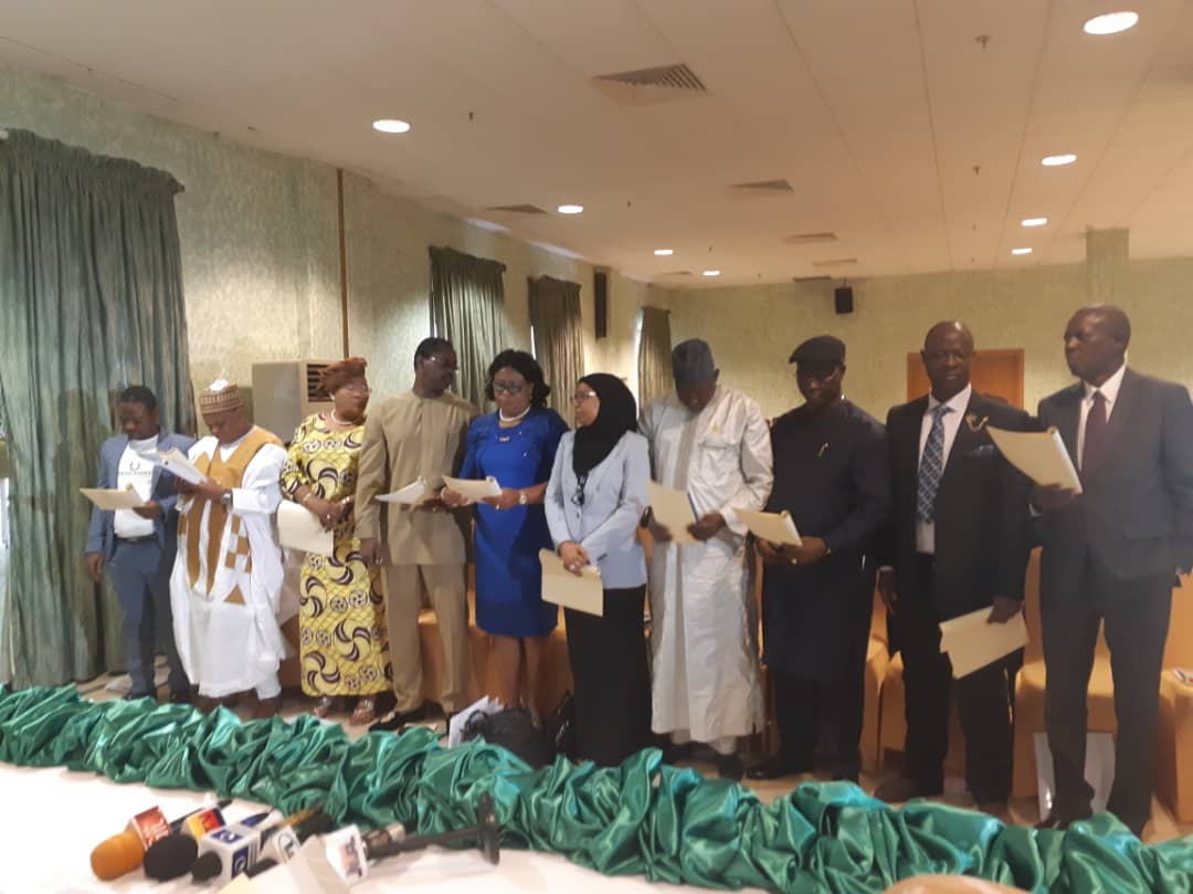 Breaking: Ngige inaugurates new board of NSITF in Abuja