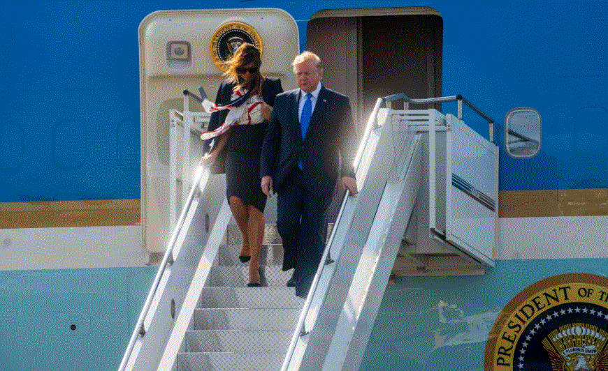 President Trump arrives UK for three-day official state visit