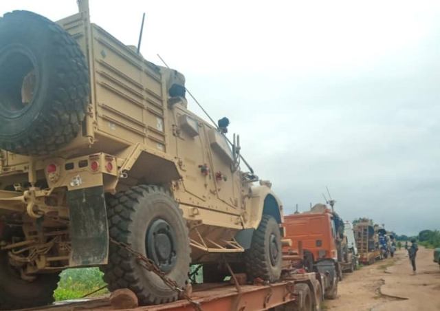 Nigeria hands over intercepted Mine-Resistant Military vehicles to US Govt