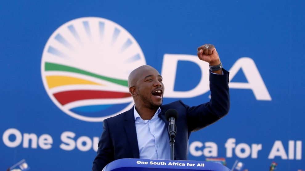 South African opposition leader resigns from parliament