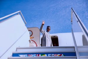 President Buhari leaves Saudi Arabia, enroute London