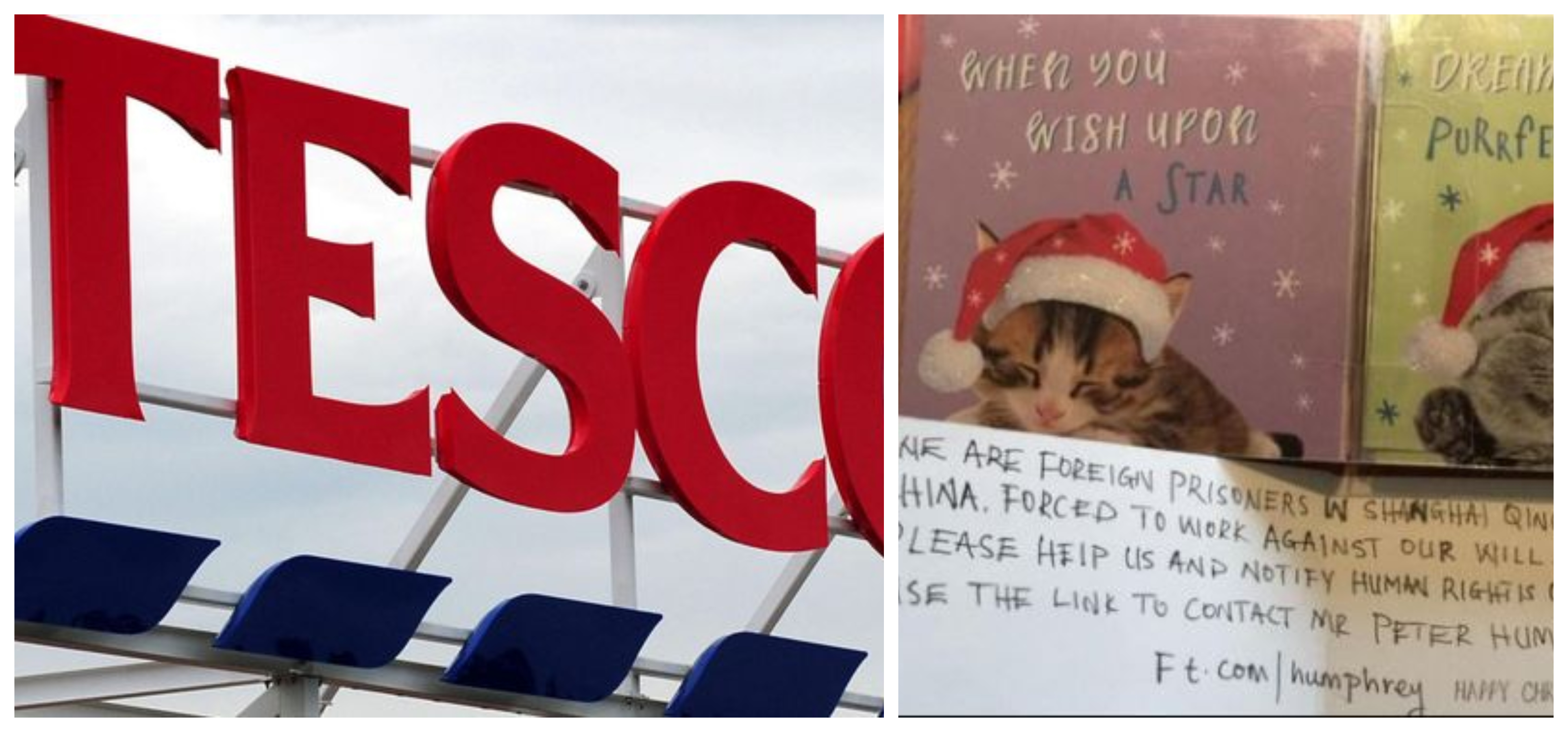 Tesco halts production at Chinese factory over alleged ‘forced’ labour’ to make Christmas cards