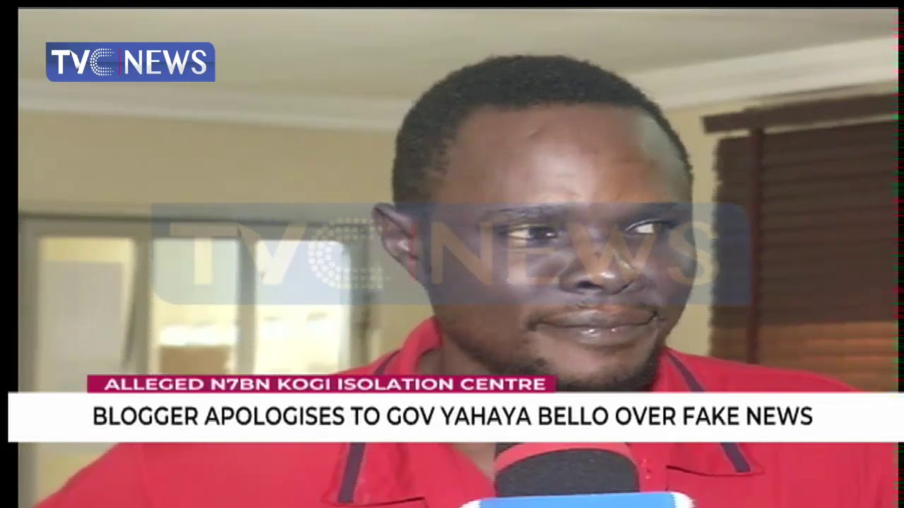 Blogger apologises to Gov Bello over fake news