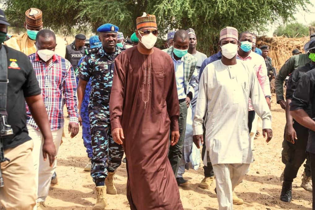 Photos: Governor Zulum visits Gubio village after Boko Haram attack