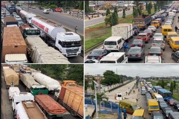 Petrol tanker accident spurs traffic in Lagos
