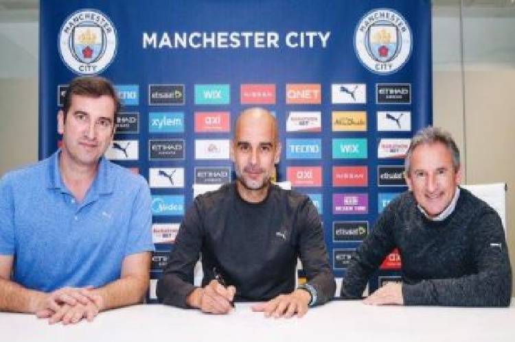 Pep Guardiola signs new two-year contract at Man City until 2023