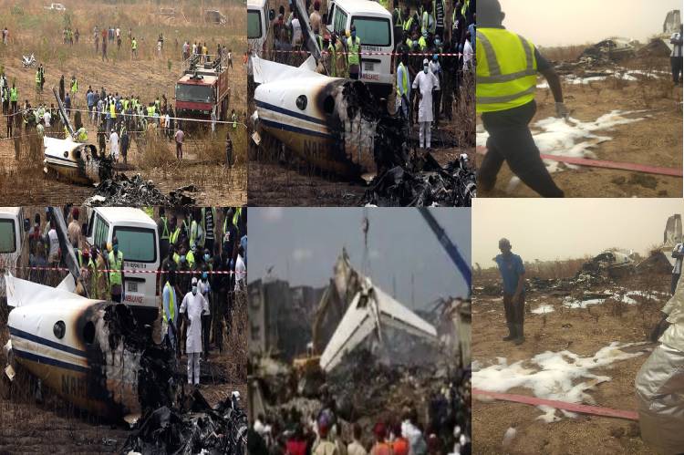 PHOTOS: Scenes from military Aircraft crash in Abuja