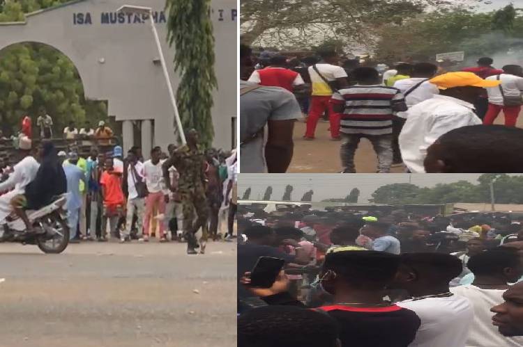 Nasarawa Polytechnic Students protest late introduction of registration fee, destroy school property