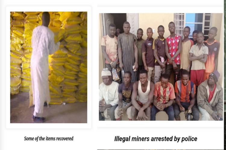 Police Uncovers 4 Illegal Mining Sites In Zamfara, Arrest 18 Illegal Miners