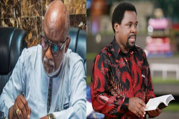 Akeredolu condoles family, SCOAN, says T.B Joshua was a blessing to humanity