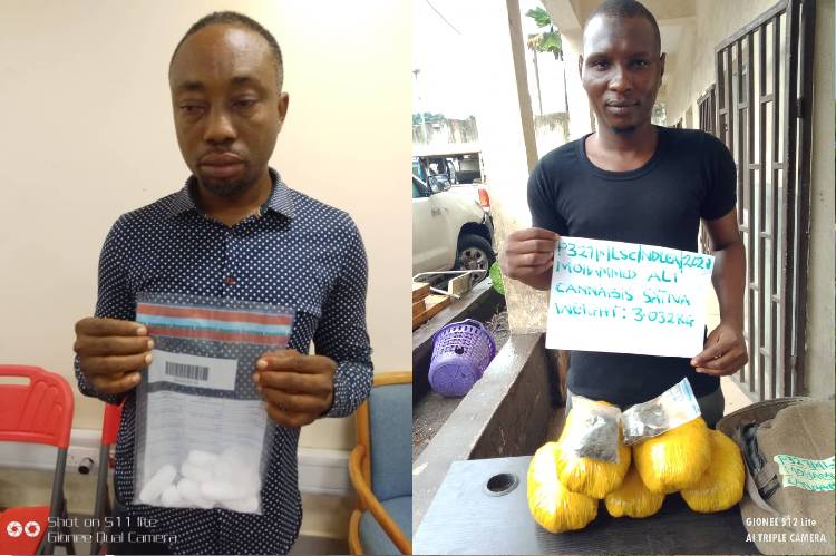 NDLEA arrest Uber driver, 2 traffickers with cocaine at MMIA, Lagos