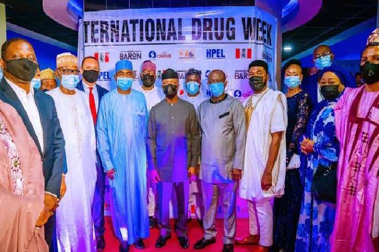 Anti-drug trafficking: Osinbajo, Marwa attend premiere of movie, “The Silent Baron” in Abuja