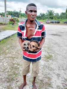 Police in Delta State arrest suspected ritualists, native Doctor with two skulls 