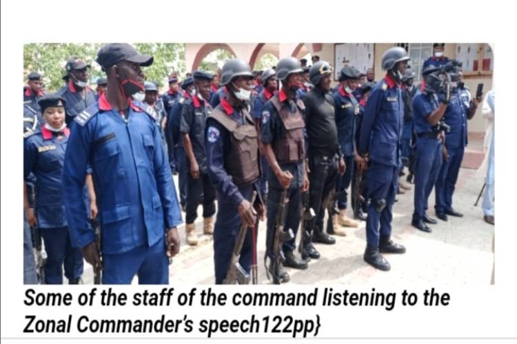 NSCDC Commandant Zone M. Visits Zamfara Command