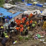 heavy rain triggers landslides in Mumbai, India