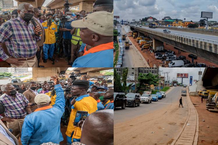 Fashola inspects rehabilitated Kara bridge at kilometer 5, Lagos/Ibadan Expressway