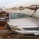 One dead as gas tanker falls on two cars on Lagos-Ibadan expressway