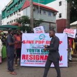 PDP Youths protest, insist Uche Secondus must resign as chairman