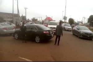 Updated: FUTA students block school gates to mourn colleague who died in road accident