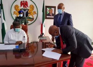 Governor Ugwuanyi inauguirates reconstituted Enugu State Judicial Service Commission