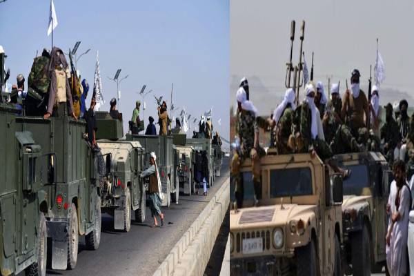 Taliban show off captured US military weapons at Kandahar victory parade