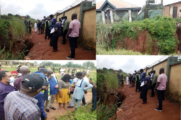 Just In: Reps Committee on Ecological Funds visits erosion site in Agbor