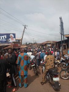 Residents of Ado Ekiti protest kidnap of four persons by suspected gunmen