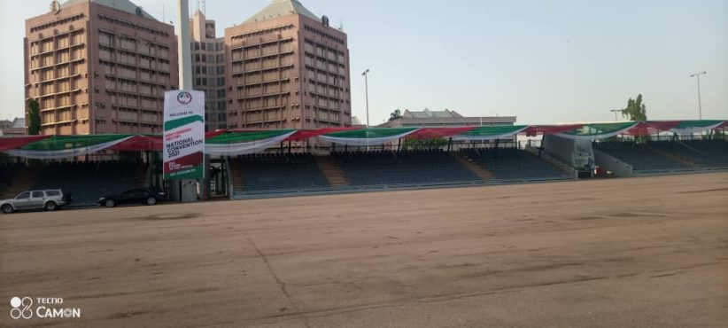 Photos: Eagles Square wearing new look ahead PDP National convention