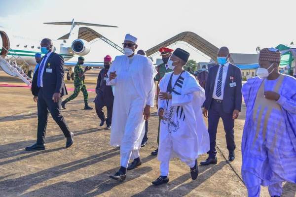 President Buhari arrives Kaduna for NDA passing out Parade