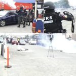 Police fire tear gas canister to disperse youths at Lekki tollgate