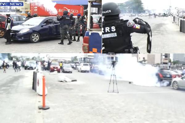 #EndSars anniversary: Police fire tear gas to disperse youths at Lekki tollgate