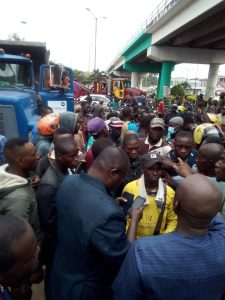  Motorcyclists in Ibadan protest death of member allegedly hit with a charm