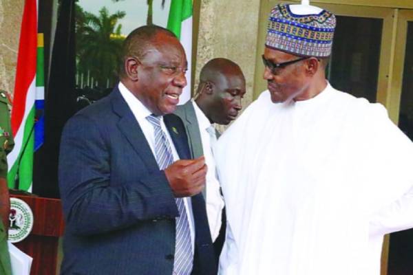  Presidents Buhari, Ramaphosa sign new areas of understanding