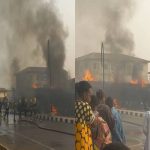 Fire burns Fuel laden tanker in Ibadan