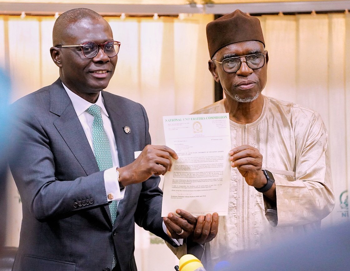 PHOTOS: Sanwo-Olu receives certificates for two new Lagos Universities