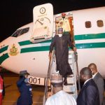 President Muhammadu Buhari returns to Abuja after London Trip