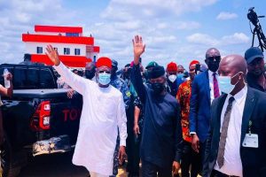 Osinbajo arrives Abakaliki for financial year program, project inauguration