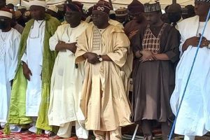 Asiwaju Bola Ahmed Tinubu observes Eid fitr prayers in Lagos