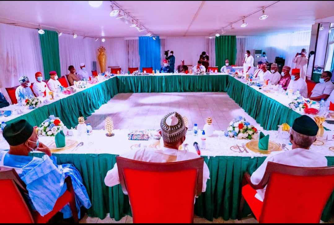  Buhari meets Tinubu, Osinbajo, other Presidential aspirants in Aso Rock 