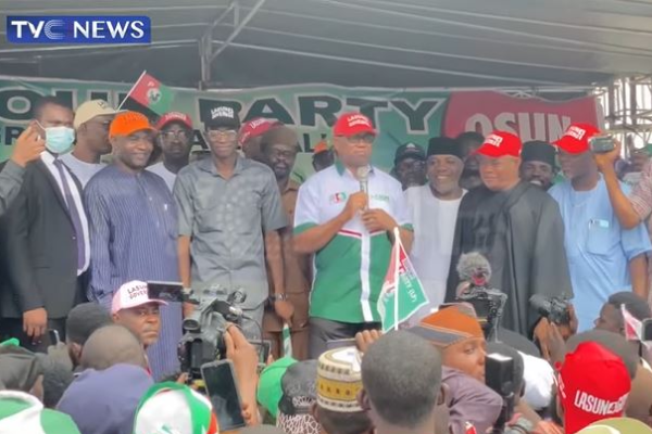Peter Obi addresses crowd at Osun Labour Party Grand Finale rally