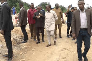 Okowa inspects ongoing construction of Isheagu-Ewulu road, bridge in Delta