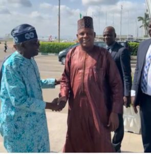 Video: Tinubu meets Shettima at Abuja Airport